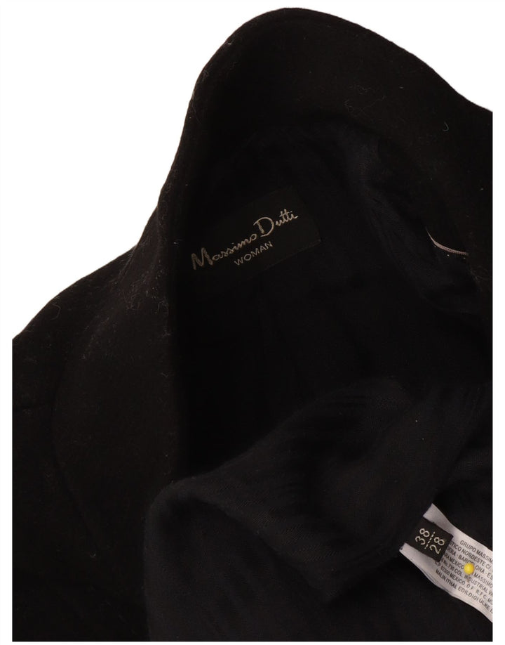 Massimo Dutti Женское пальто EU 38 маленькое черное из шерсти