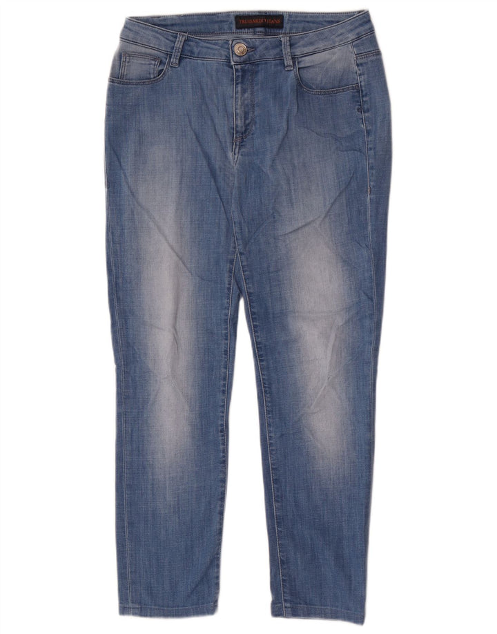 Женские укороченные джинсы Trussardi W28 L26 синие
