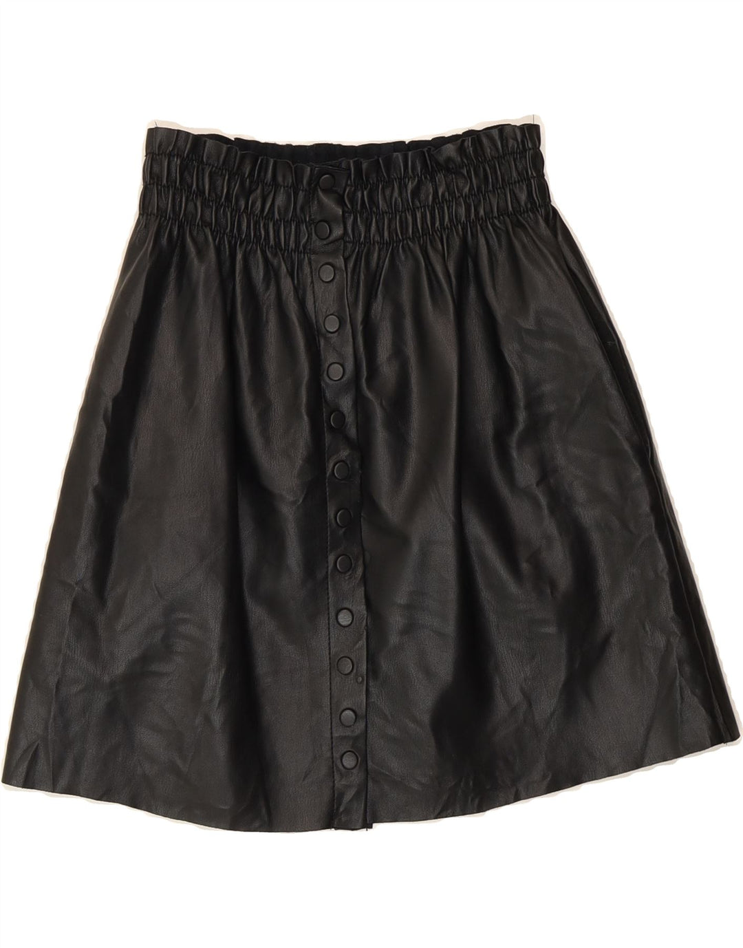 ZARA Womens Leather Skirt Small W24  Black Vintage Zara and Second-Hand Zara from Messina Hembry 