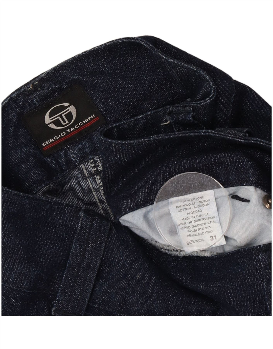 Женские прямые джинсы Sergio Tacchini W31 L30 темно-синие, хлопок