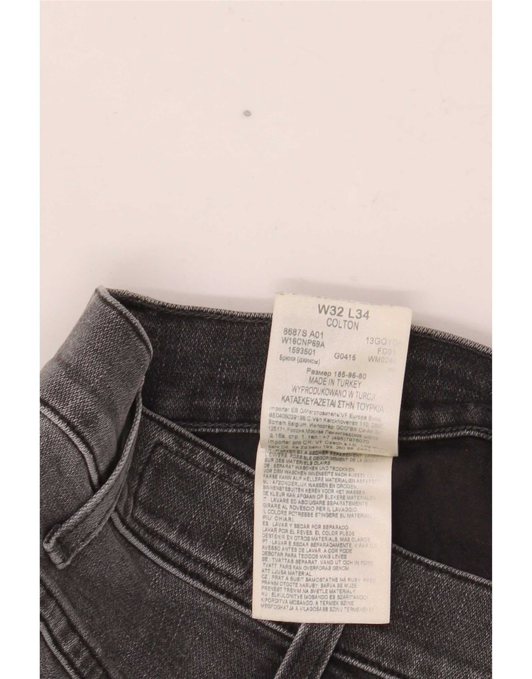 Мужские джинсы Wrangler Colton Slim W32 L34, серый хлопок