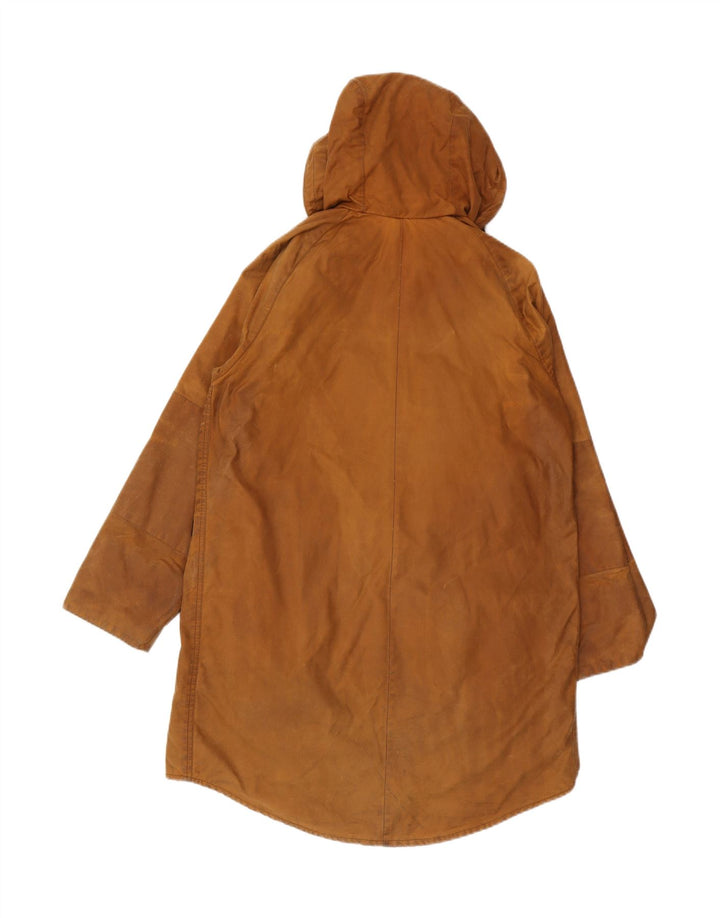 Мужская вощеная куртка с капюшоном Barbour Longshoreman, Великобритания 36, маленький коричневый цвет