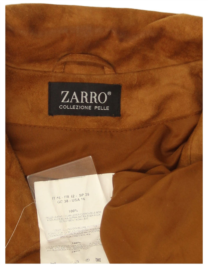 Куртка женская замшевая ZARRO IT 46, большая, бежевая кожаная