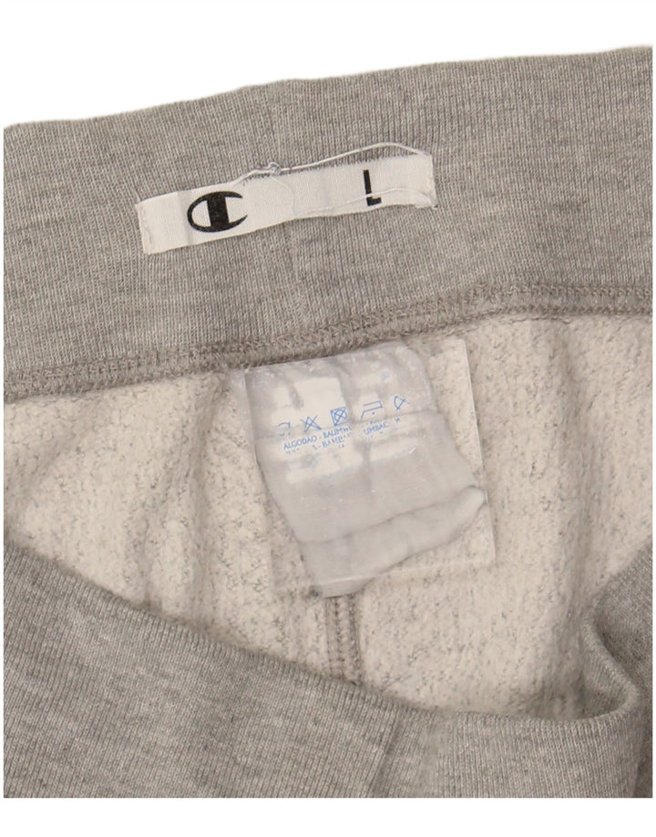 CHAMPION Womens Tracksuit Trousers Joggers Large Grey Cotton