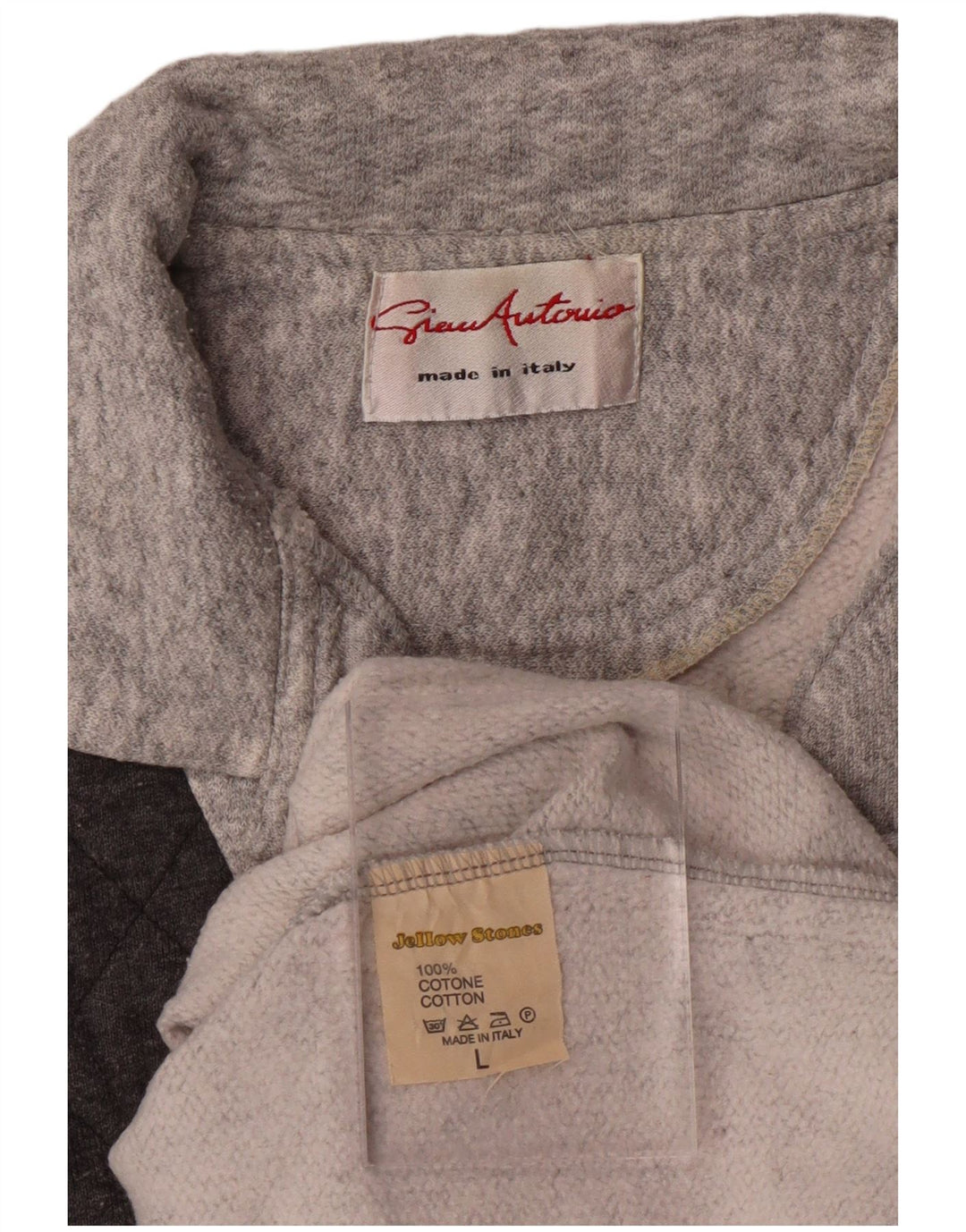 VINTAGE Мужской свитшот с воротником поло, большой серый хлопковый джемпер с цветными блоками