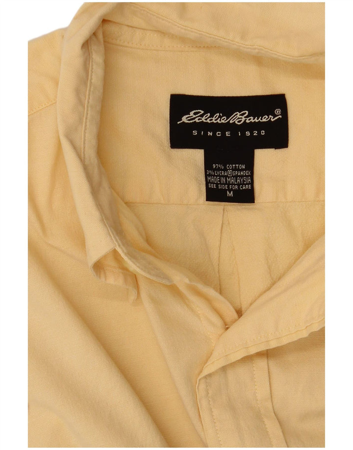 Мужская рубашка с коротким рукавом Eddie Bauer, средний желтый хлопок, хлопок