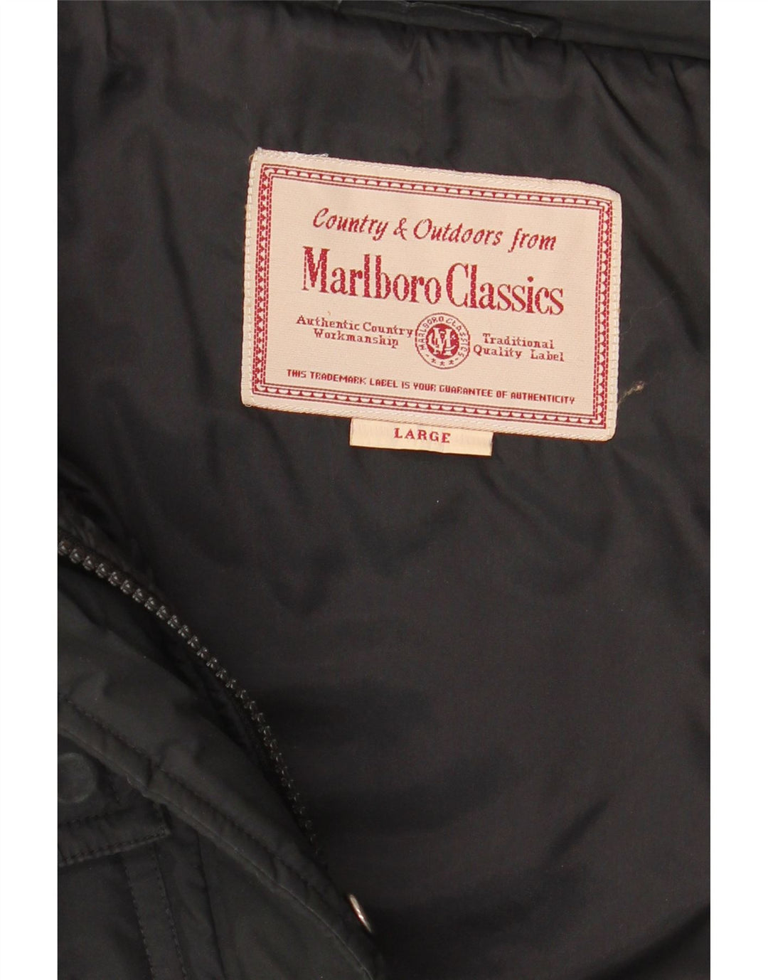 Мужская стеганая куртка Marlboro Classics UK 40, большая черная