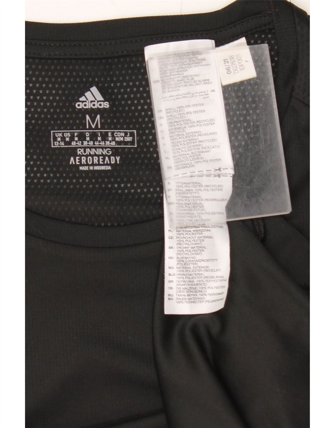 Женская футболка ADIDAS Aeroready Top UK 12/14, средний черный полиэстер