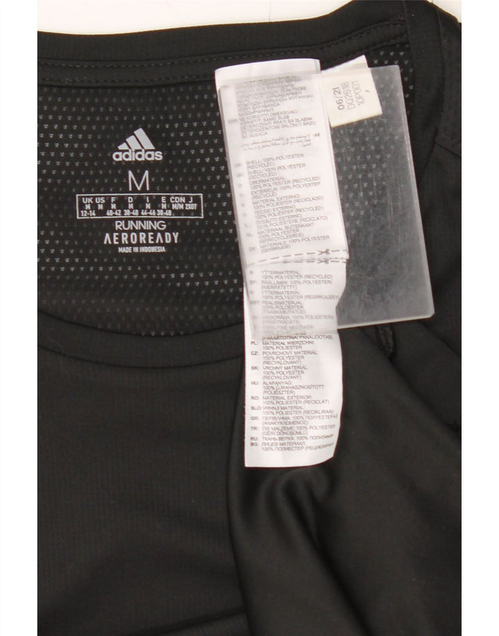 Женская футболка ADIDAS Aeroready Top UK 12/14, средний черный полиэстер