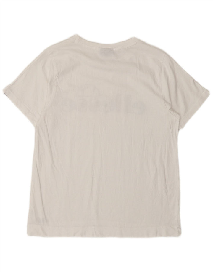 Футболка с рисунком ELLESSE для девочек, топ 12–13 лет, белый хлопок