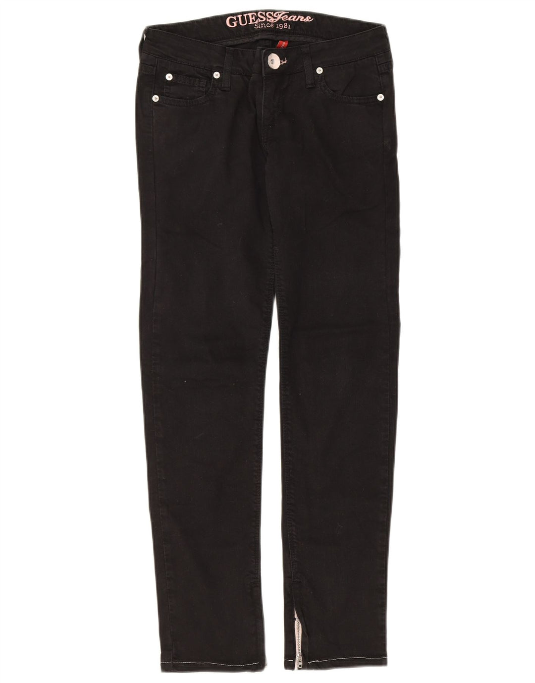 Женские узкие джинсы GUESS W26 L28, черный хлопок