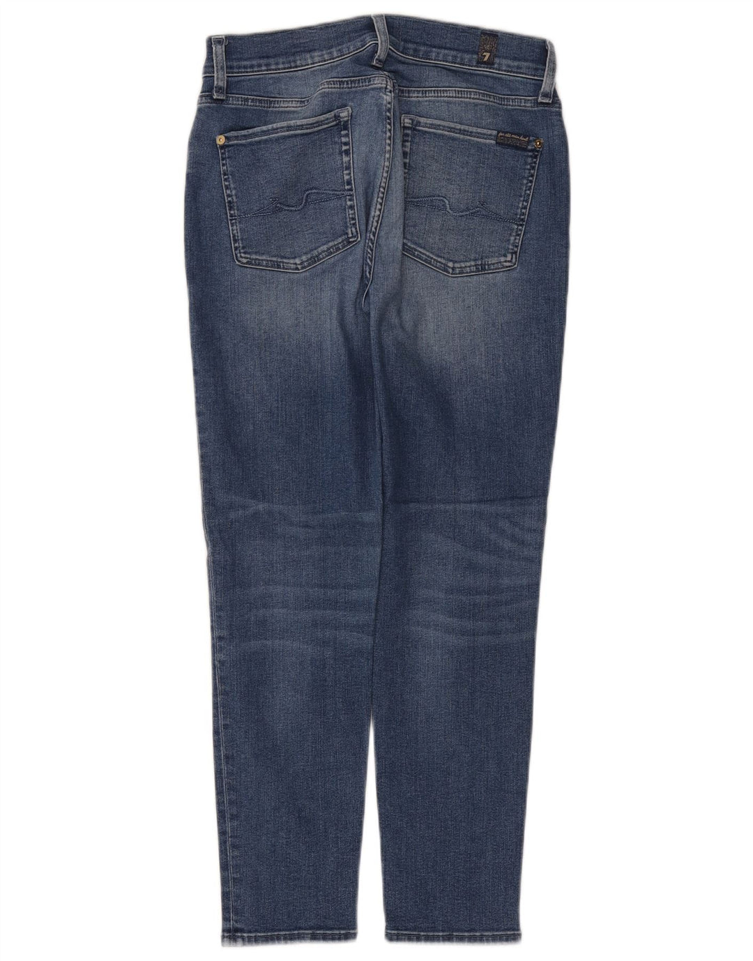 Женские узкие джинсы 7 For All Mankind W32 L27, синий хлопок
