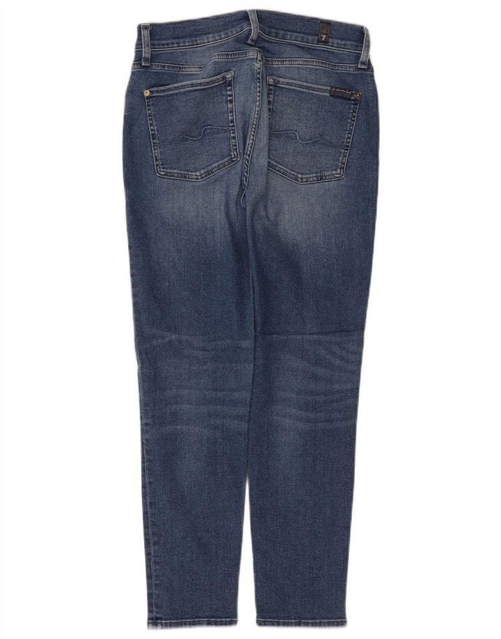 Женские узкие джинсы 7 For All Mankind W32 L27, синий хлопок