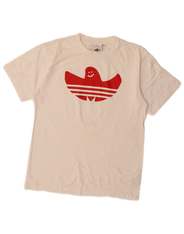 Мужская футболка с рисунком Adidas, маленькая белая