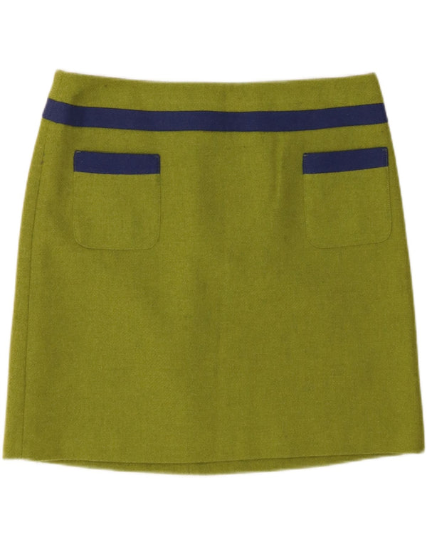 Boden Womens Straight Skirt UK 16 Large W34 Green Wool