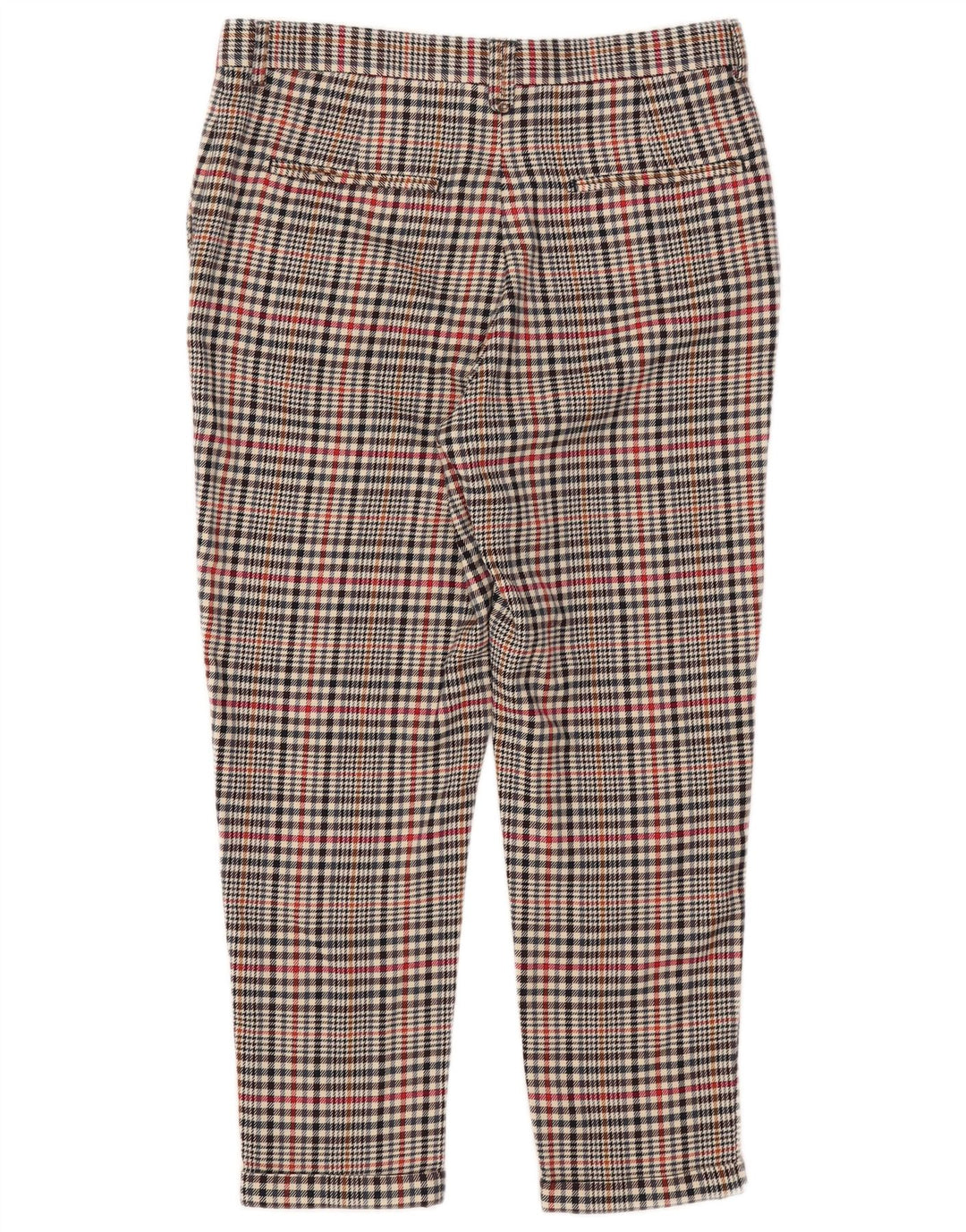 Мужские укороченные брюки Zara EU 40 Medium W31 L25, полиэстер в бежевую клетку