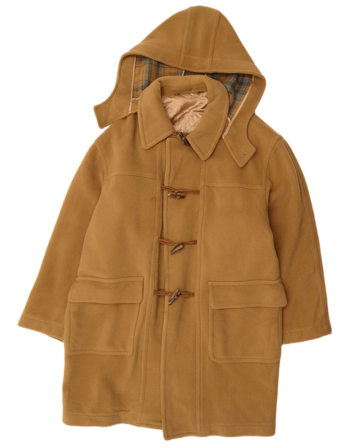 VINTAGE Мужской дафлкот с капюшоном IT 52 XL Бежевый Шерсть