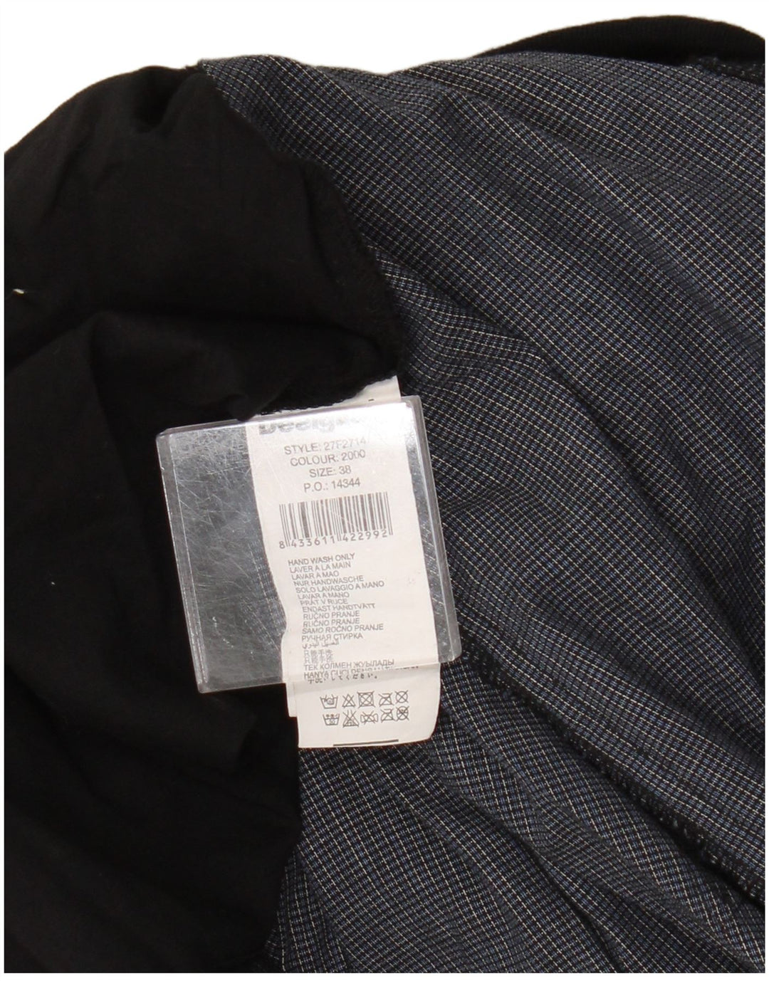 Женская мини-юбка Desigual EU 38 Medium W30 Черная лоскутная вискоза