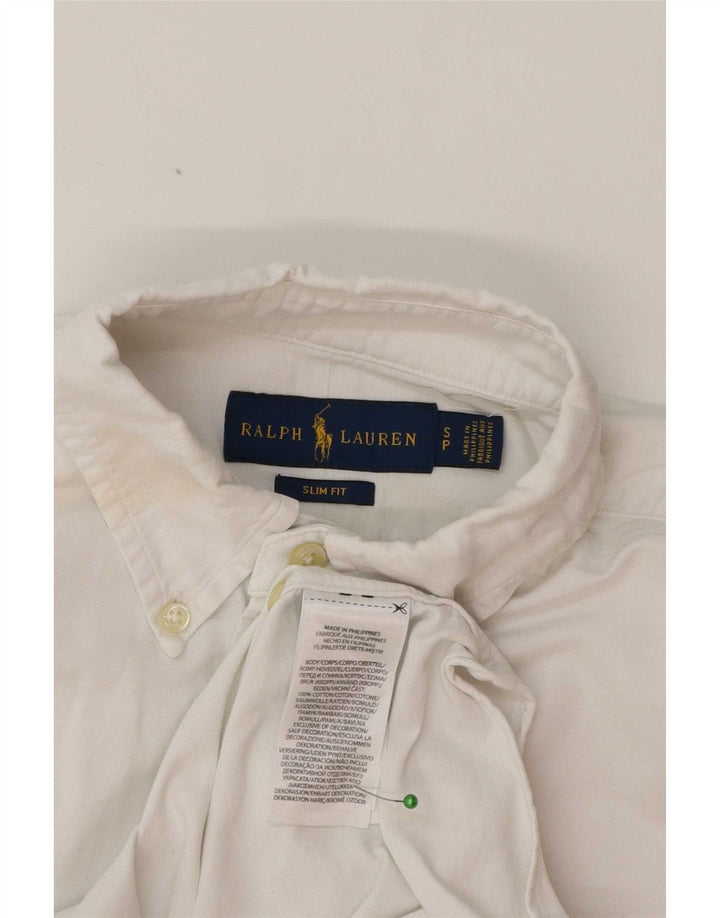 Мужская рубашка узкого кроя Ralph Lauren, маленький белый хлопок