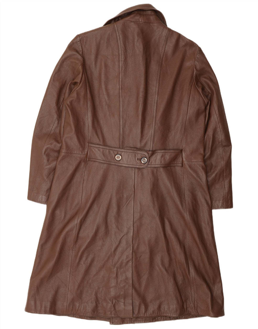 ВИНТАЖНОЕ Мужское кожаное пальто UK 38 Средне-коричневый кожаный