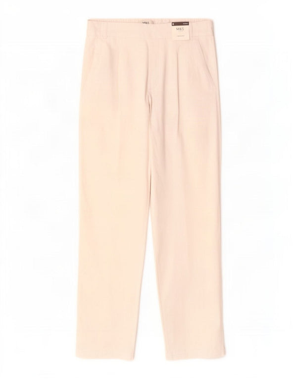Женские короткие повседневные брюки Marks & Spencer UK 8, маленькие W26 L27, белые