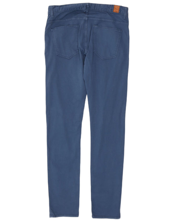 Zara Mens Slim Casual Trousers EU 44 Large W34 L33 Blue