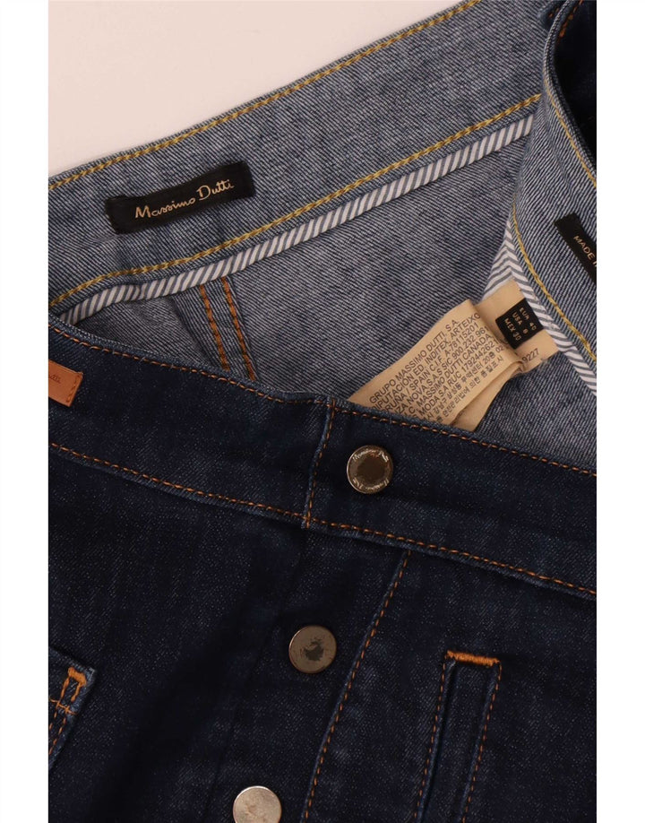 Женские укороченные джинсы Massimo Dutti EU 40 Medium W30 L25 Темно-синие, хлопок