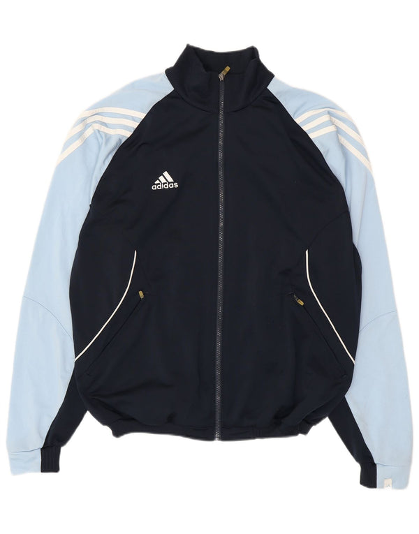 Мужская спортивная куртка Adidas UK 42/44, большой темно-синий цветной блок