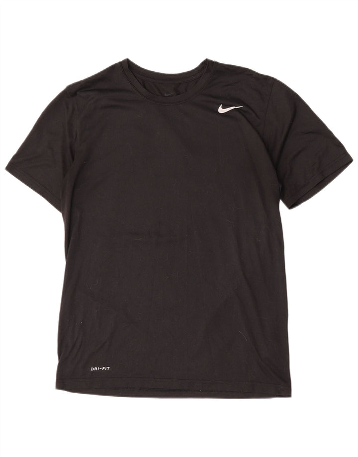 Мужская футболка Nike Dri Fit, средний черный полиэстер