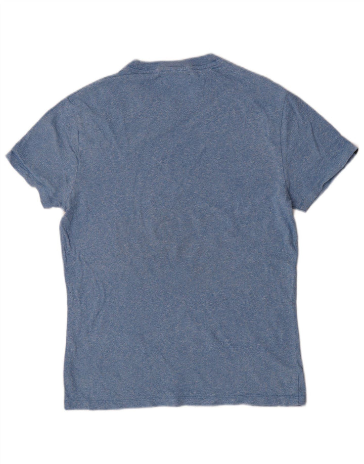 Мужская футболка Superdry Top из хлопка среднего синего цвета с крапинками