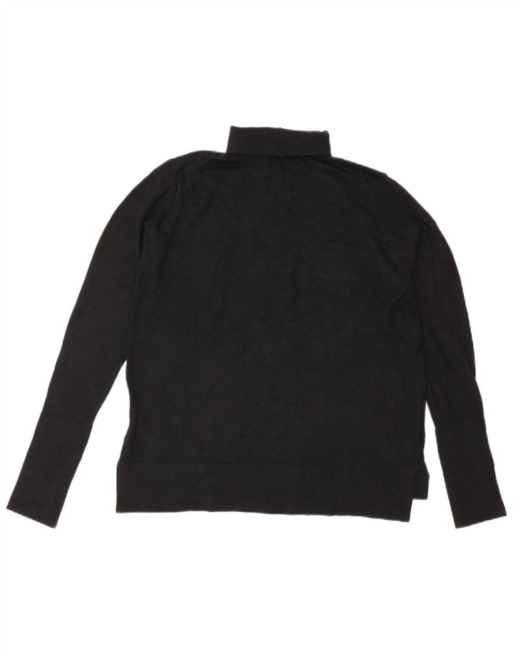 Женский джемпер с высоким воротником Zara UK 14, средний черный модал