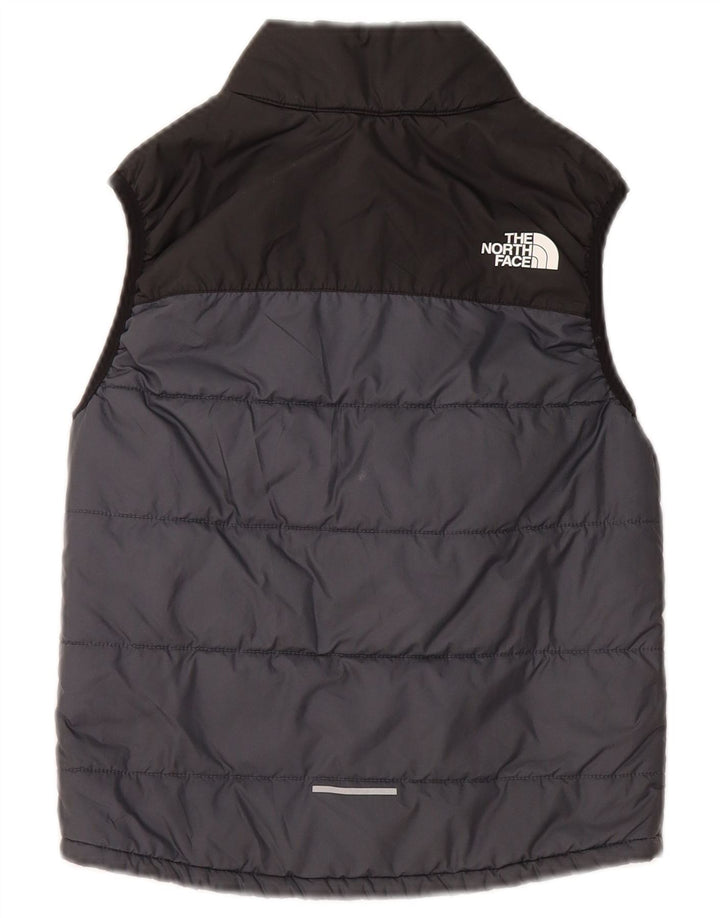 Утепленный жилет The North Face для мальчиков 7–8 лет, маленький размер, серый полиэстер с цветными блоками