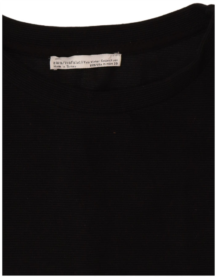 Женское платье трапециевидного силуэта Zara UK 14, средний черный