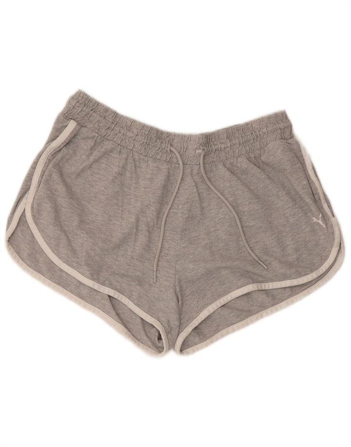 Женские спортивные шорты PUMA UK 18 XL, серый хлопок с крапинками