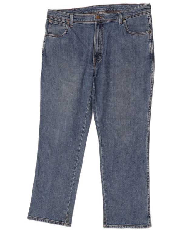 Мужские прямые джинсы Wrangler стандартного кроя W38 L30, синие, хлопок