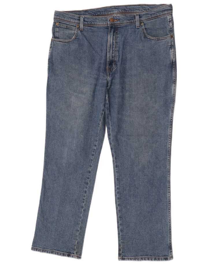 Мужские прямые джинсы Wrangler стандартного кроя W38 L30, синие, хлопок