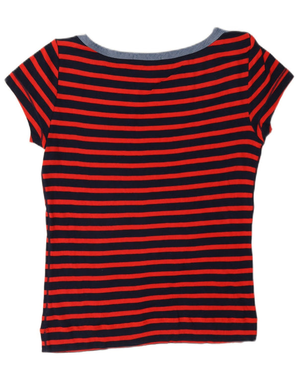 Женская футболка Ralph Lauren Top UK 14, средний красный в полоску