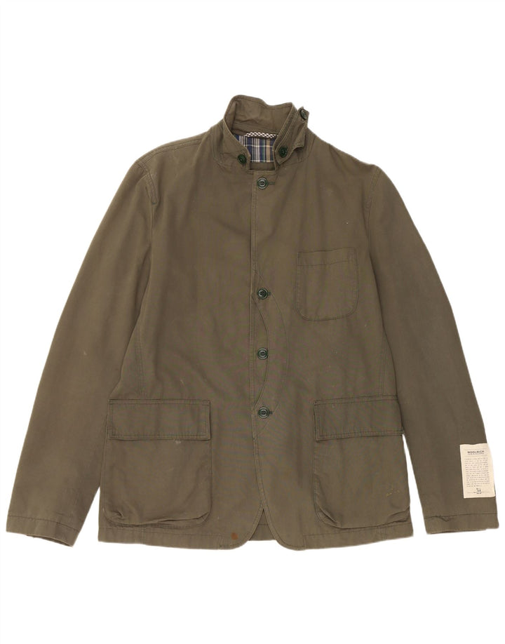 Мужская куртка Woolrich UK 40, большая зеленая, хлопок