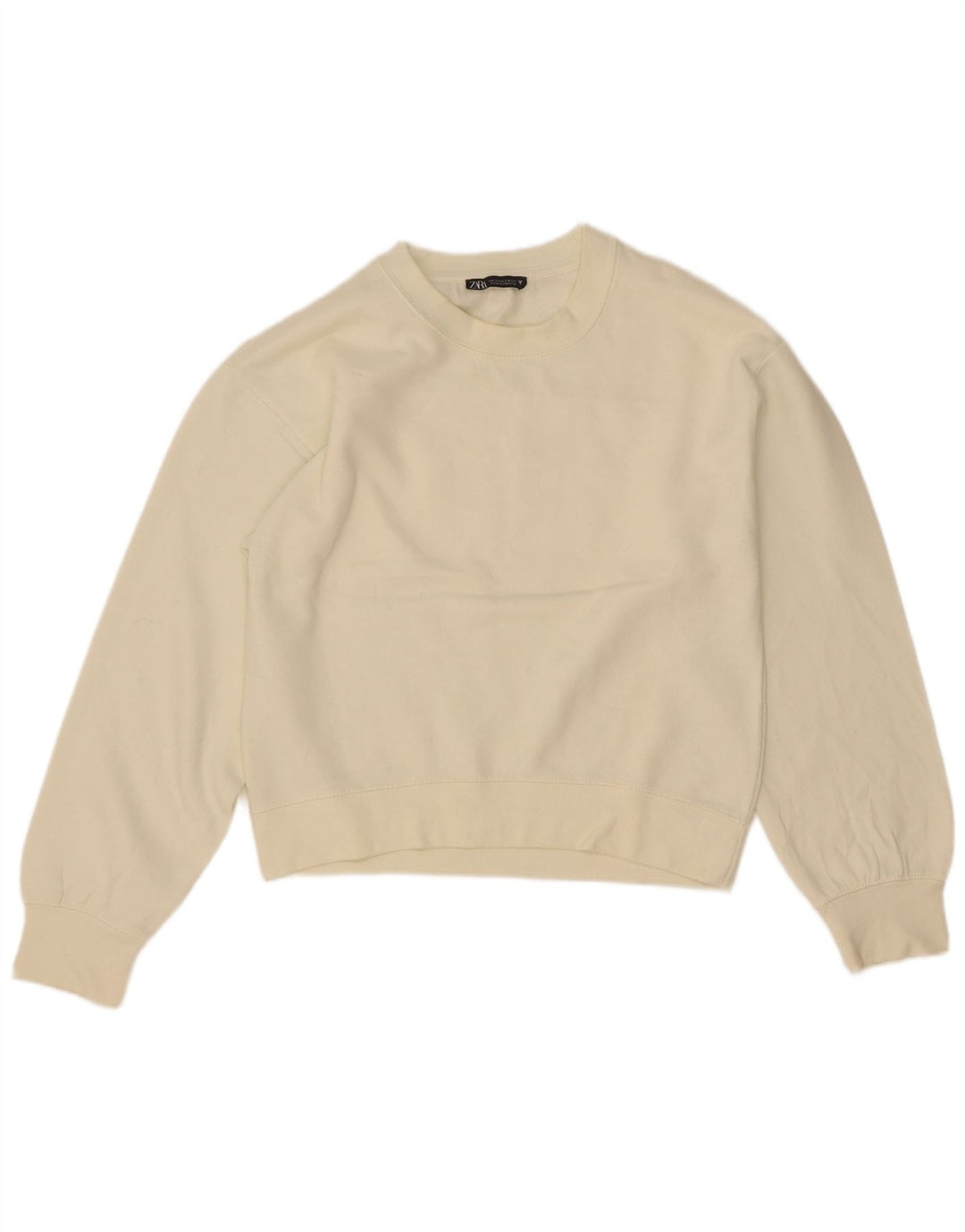 Женский укороченный свитер Zara UK 10, маленький белый