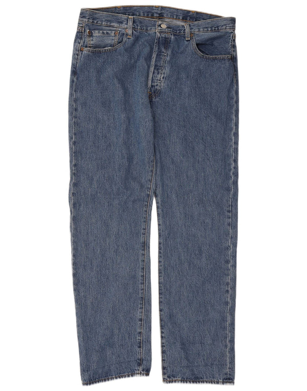 Мужские прямые джинсы Levi's 501 W38 L32 синие, хлопок