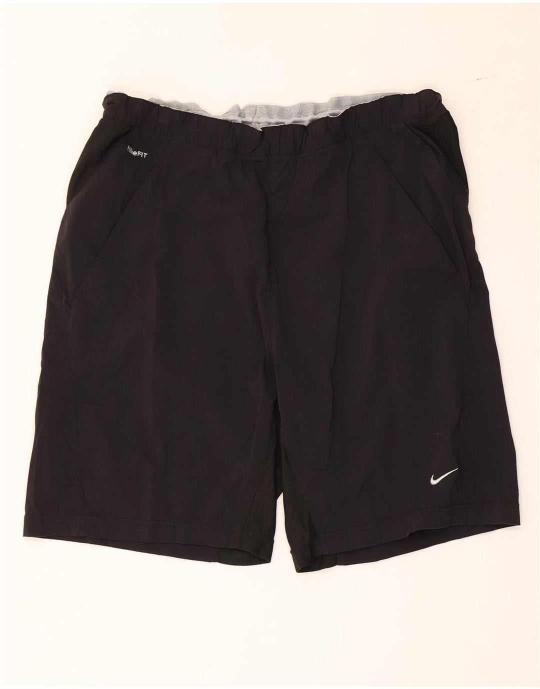 Мужские спортивные шорты Nike, средние черные нейлоновые спортивные шорты