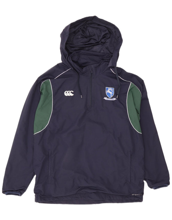 Мужская ветровка Canterbury с капюшоном UK 40, большая темно-синяя с цветными блоками