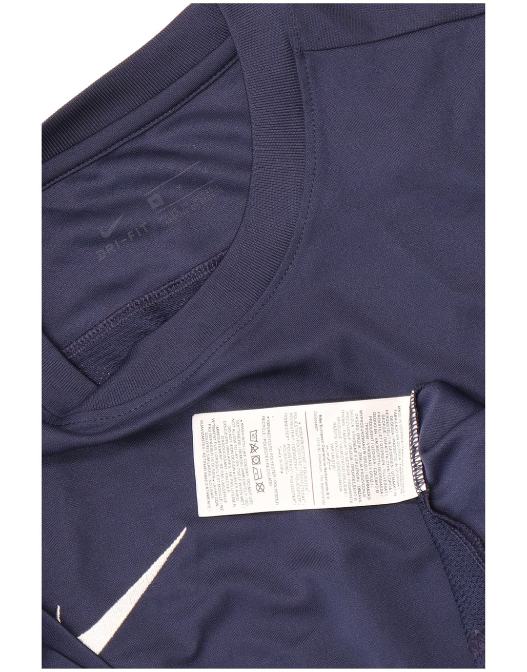 Мужская футболка Nike Dri Fit среднего размера, темно-синий, полиэстер