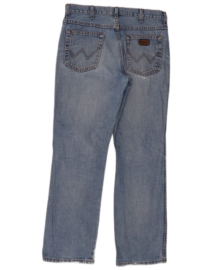 Мужские прямые джинсы Wrangler стандартного кроя W34 L32, синие, хлопок