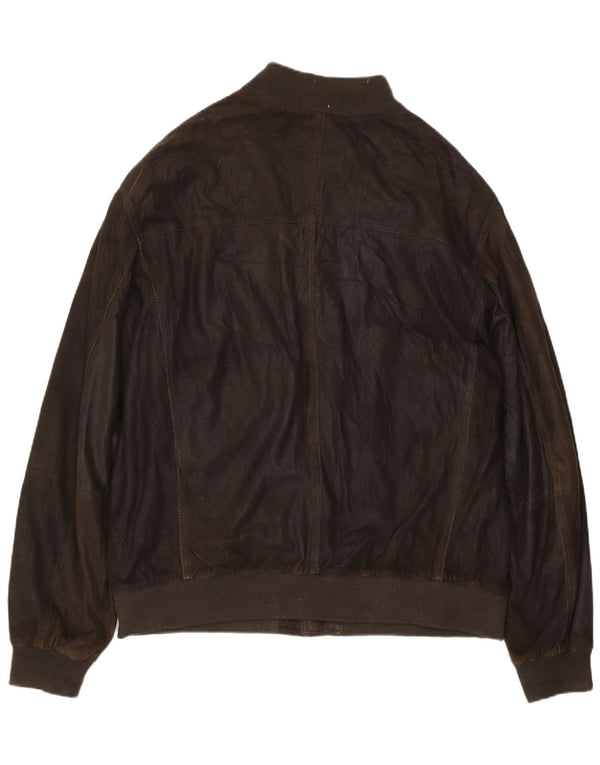 Мужская кожаная куртка GIMO'S UK 42 XL Коричневая