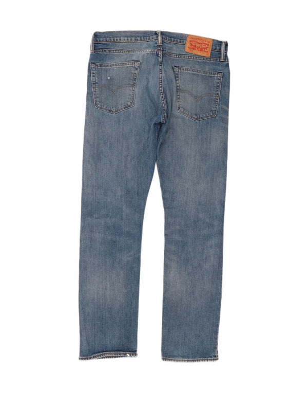 Мужские узкие прямые джинсы Levi's 513 W34 L32 синие, хлопок