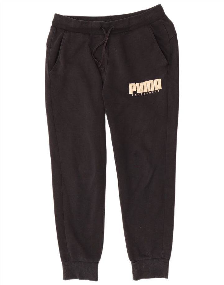 Женские спортивные брюки с рисунком Puma, джоггеры, Великобритания 14, средние, черные