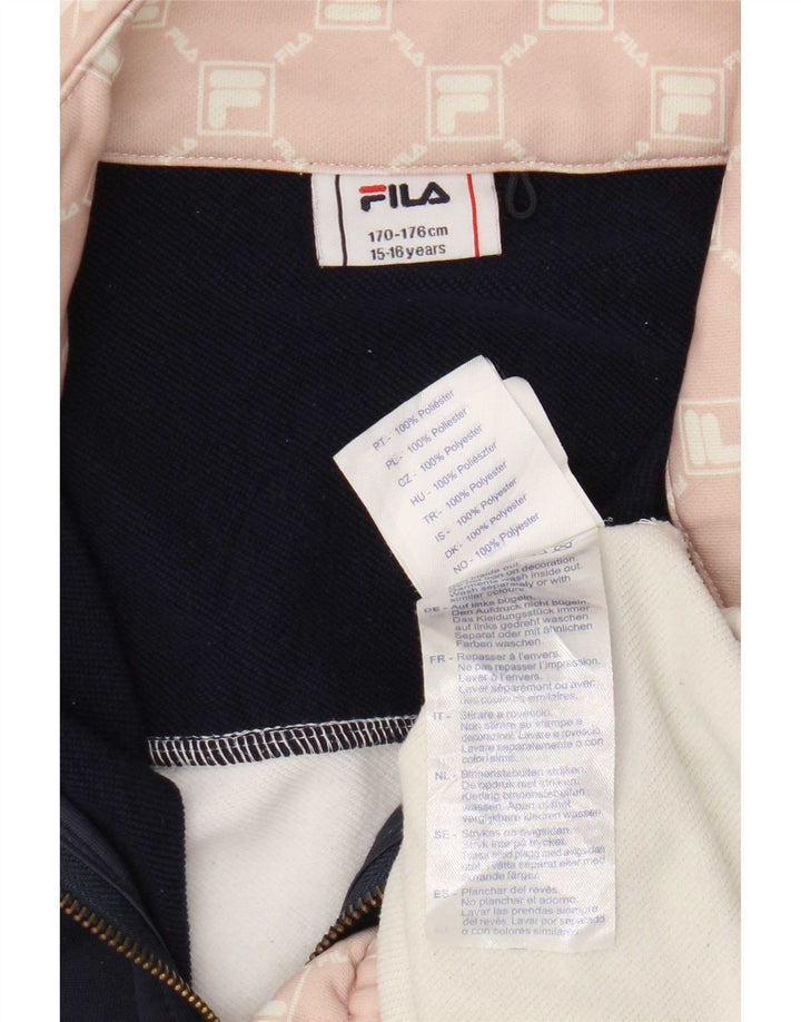 Спортивный костюм Fila для девочек, верхняя куртка 15–16 лет, разноцветные цветные блоки