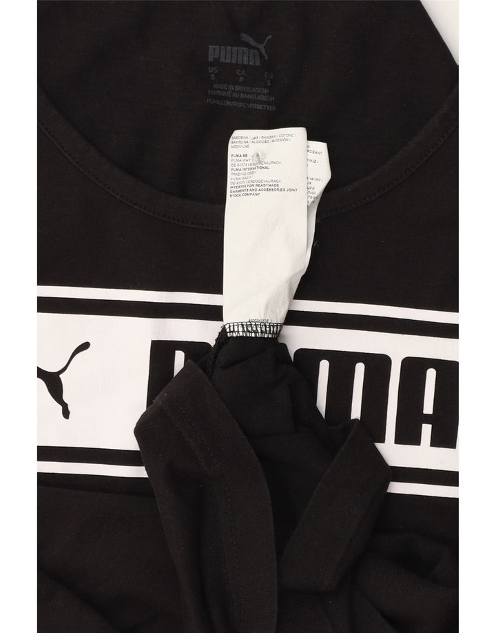 Мужской жилет с рисунком Puma, маленький черный хлопковый