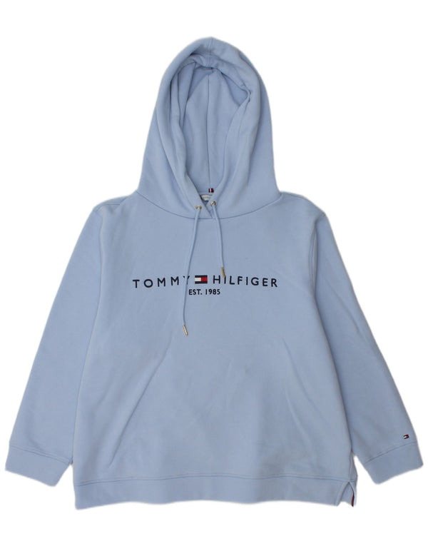 Женский джемпер с капюшоном Tommy Hilfiger UK 22 3XL, синий хлопок